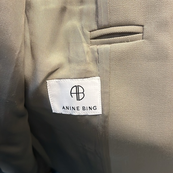 Anine Bing Quinn Blazer Small Khaki Green - Picture 11 of 12